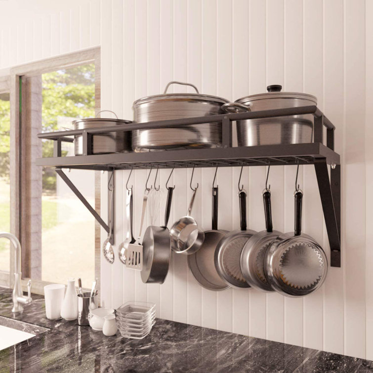 Prep & Savour Wall Mounted Pot Rack Wayfair
